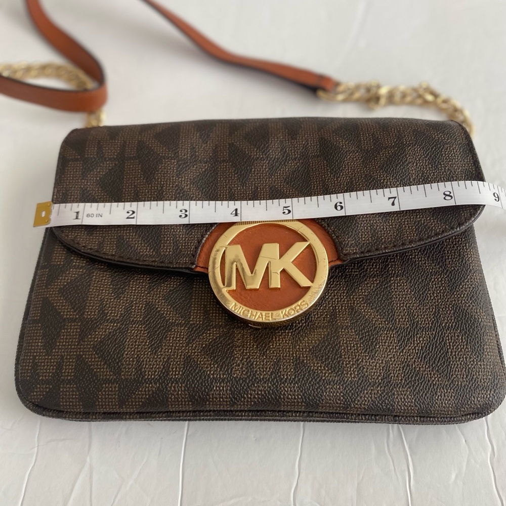 Michael Kors Signature Brown Crossbody Bag - Picture 15 of 16